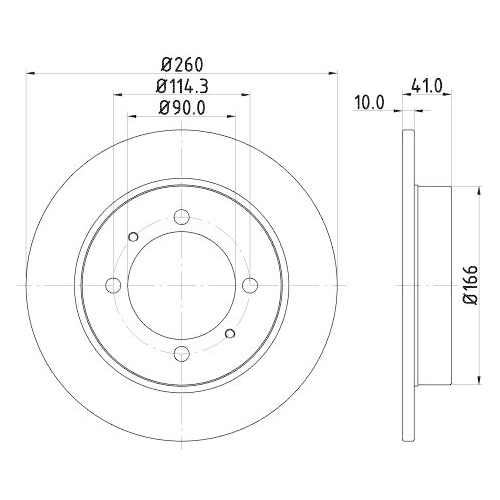 HELLA Bremsscheibe PRO 8DD 355 105-471