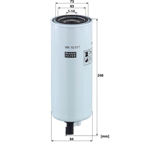 MANN-FILTER Kraftstofffilter WK 10 017 x