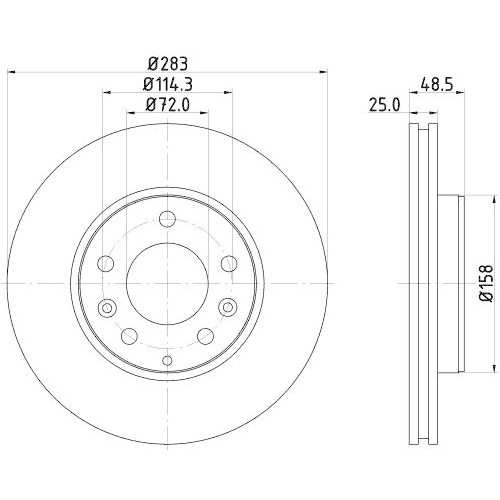 HELLA Bremsscheibe PRO 8DD 355 110-361