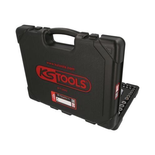 1/4 Zoll+3/8 Zoll+1/2 Zoll Steckschl&uuml;ssel-Satz 82-tlg Zollma&szlig;e KS TOOLS 917.0082