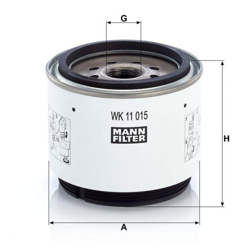 MANN-FILTER Kraftstofffilter WK 11 015 x
