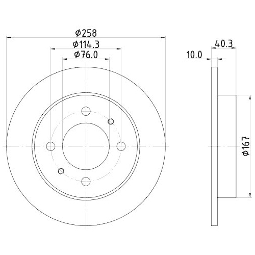 HELLA Bremsscheibe PRO 8DD 355 118-111