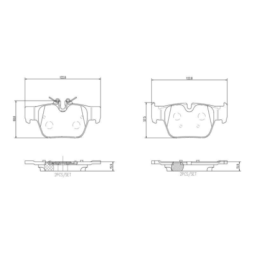 BREMBO Bremsbelagsatz, Scheibenbremse PRIME LINE P 06 117