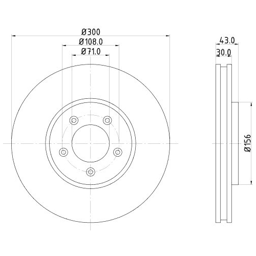 HELLA Bremsscheibe PRO 8DD 355 106-821