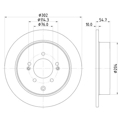 HELLA Bremsscheibe PRO 8DD 355 126-911