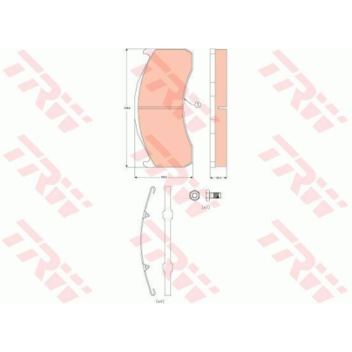 TRW Bremsbelagsatz, Scheibenbremse GDB5089