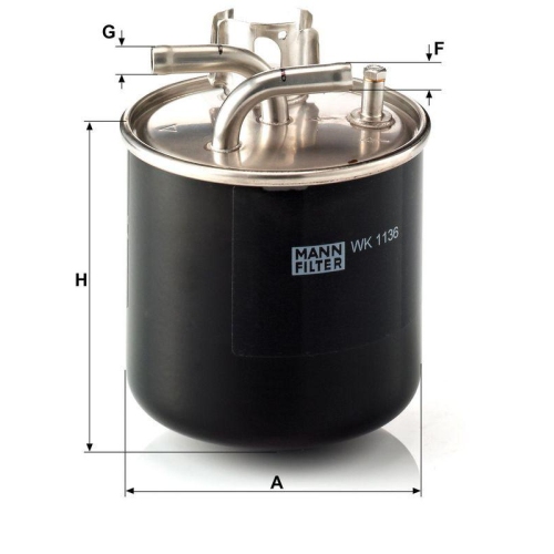 MANN-FILTER Kraftstofffilter WK 1136