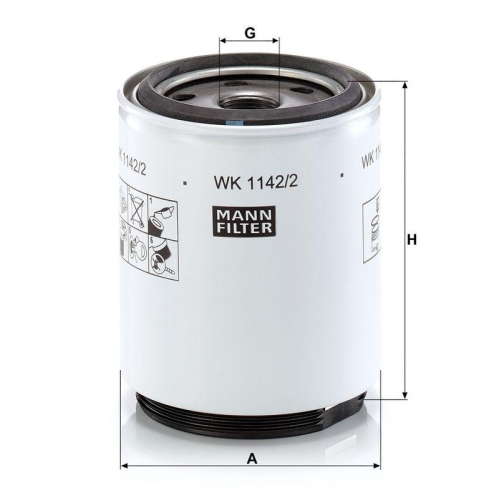 MANN-FILTER Kraftstofffilter WK 1142/2 x