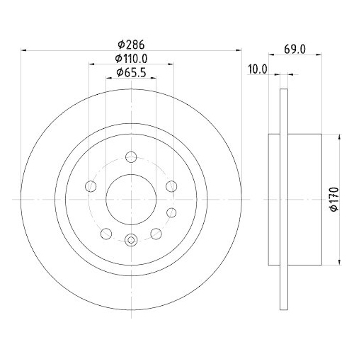 HELLA Bremsscheibe 8DD 355 107-001