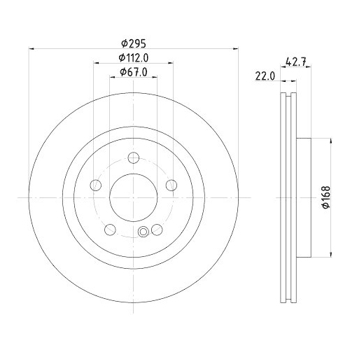 HELLA Bremsscheibe PRO 8DD 355 125-381