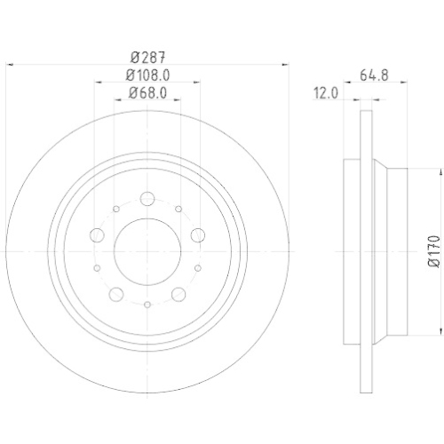 HELLA Bremsscheibe PRO 8DD 355 107-091