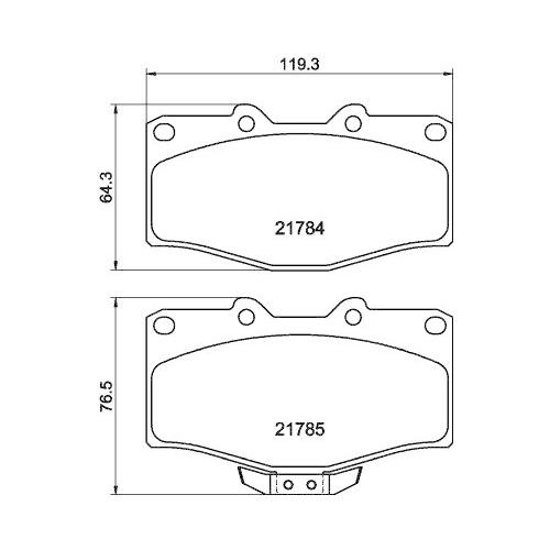 HELLA Bremsbelagsatz, Scheibenbremse 8DB 355 009-471