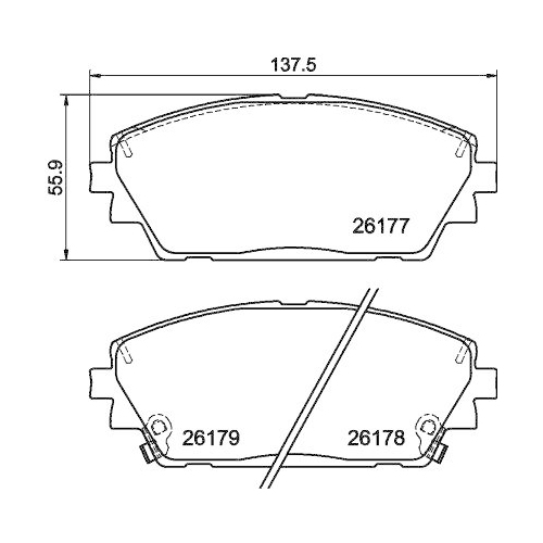 HELLA Bremsbelagsatz, Scheibenbremse 8DB 355 040-271