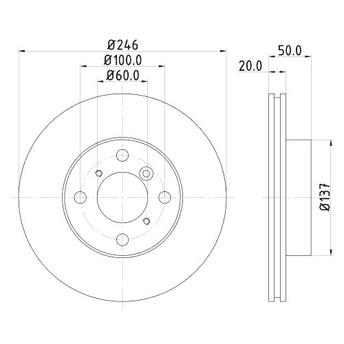 HELLA Bremsscheibe 8DD 355 107-391