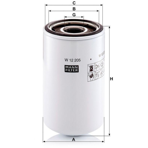 MANN-FILTER &Ouml;lfilter W 12 205