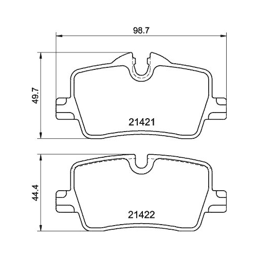 HELLA Bremsbelagsatz, Scheibenbremse 8DB 355 040-681