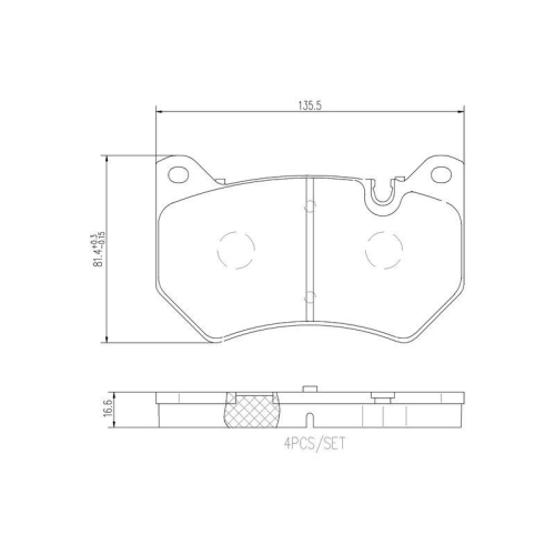 BREMBO Bremsbelagsatz, Scheibenbremse PRIME LINE P 85 177