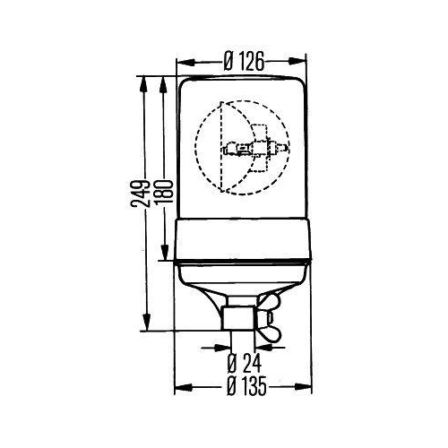 HELLA Rundumkennleuchte KL 600 2RL 004 957-101