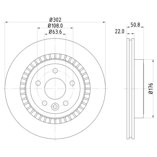 HELLA Bremsscheibe PRO 8DD 355 116-191