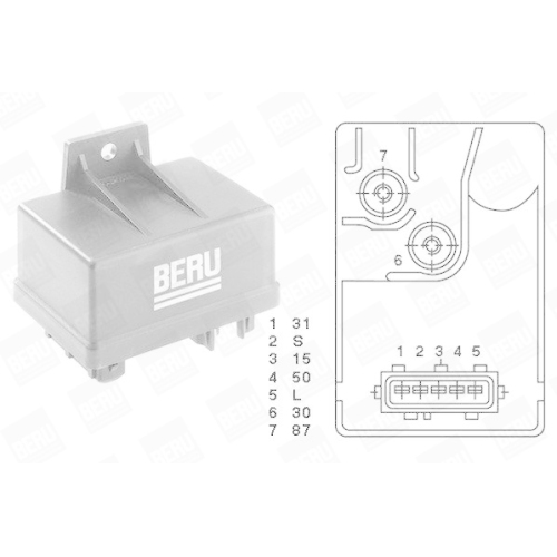 BorgWarner (BERU) Relais, Gl&uuml;hanlage GR034