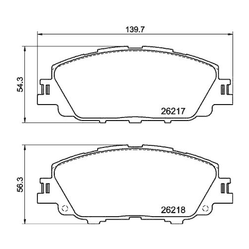 HELLA Bremsbelagsatz, Scheibenbremse 8DB 355 040-411