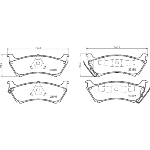 HELLA Bremsbelagsatz, Scheibenbremse 8DB 355 008-671