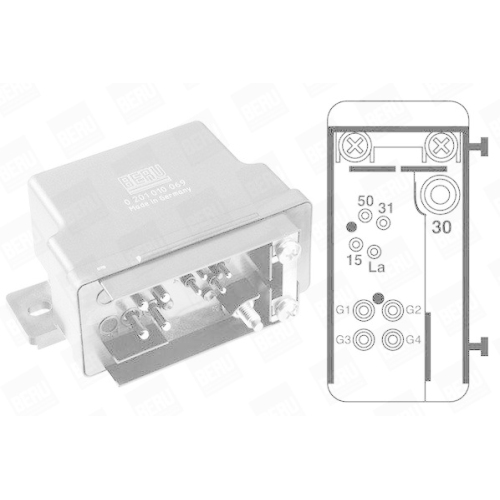 BorgWarner (BERU) Relais, Gl&uuml;hanlage GR069