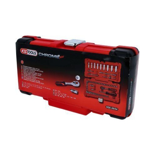 1/4 Zoll CHROMEplus Steckschl&uuml;ssel-Satz, 54-tlg KS TOOLS 958.0654