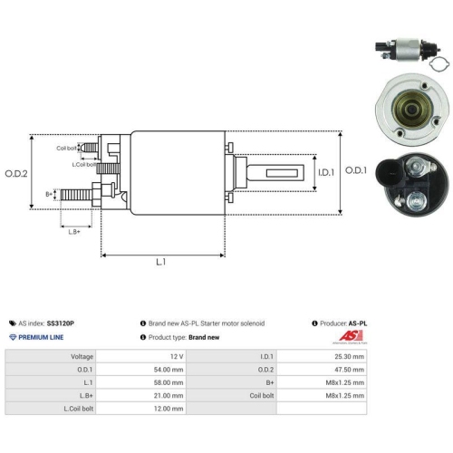 AS-PL Magnetschalter, Starter AS SS3120P