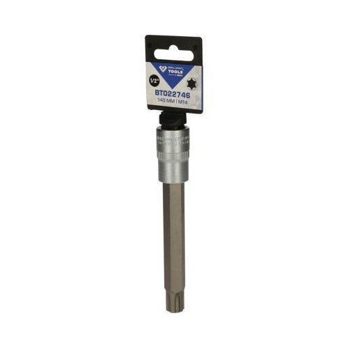 1/2 Zoll RIBE-Bit-Stecknuss, 140 mm lang, M14 BRILLIANT TOOLS BT022746