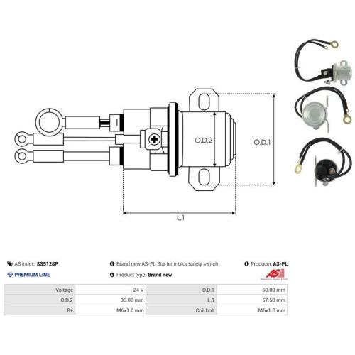AS-PL Magnetschalter, Starter AS SS5128P