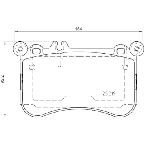 HELLA Bremsbelagsatz, Scheibenbremse 8DB 355 019-671