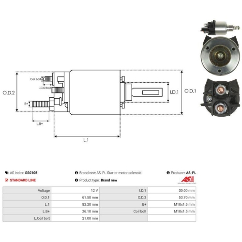 AS-PL Magnetschalter, Starter AS SS0105