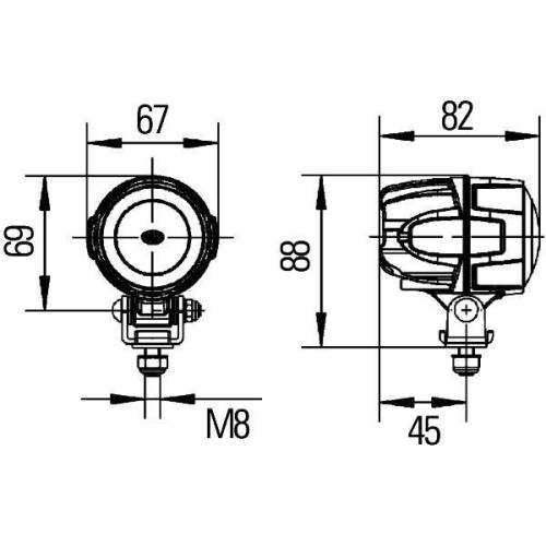 HELLA Arbeitsscheinwerfer 1G0 995 050-001