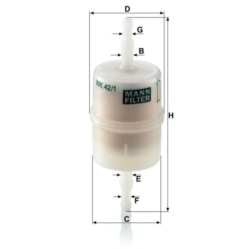 MANN-FILTER Kraftstofffilter WK 42/1