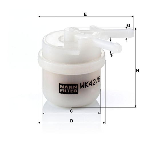 MANN-FILTER Kraftstofffilter WK 42/5