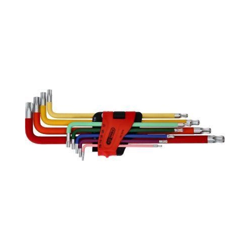 Kugelkopf-Torx-Winkelstiftschl&uuml;ssel-Satz, extra lang, 9-tlg KS TOOLS 151.5210