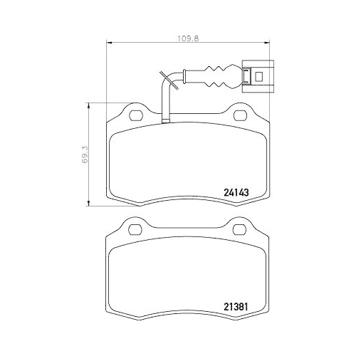 HELLA Bremsbelagsatz, Scheibenbremse 8DB 355 011-741
