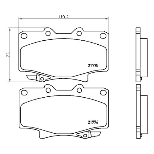 HELLA Bremsbelagsatz, Scheibenbremse 8DB 355 016-871