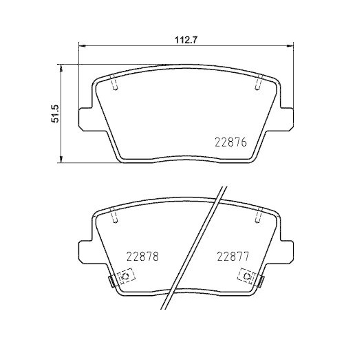 HELLA Bremsbelagsatz, Scheibenbremse 8DB 355 039-431