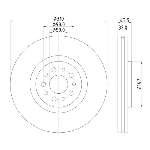 HELLA Bremsscheibe 8DD 355 109-131