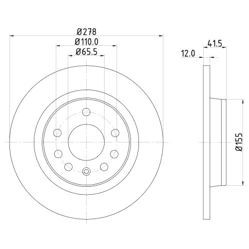 HELLA Bremsscheibe PRO 8DD 355 109-211