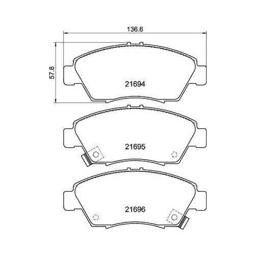 HELLA Bremsbelagsatz, Scheibenbremse 8DB 355 016-461