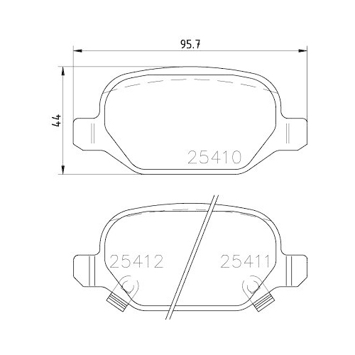 HELLA Bremsbelagsatz, Scheibenbremse 8DB 355 023-271