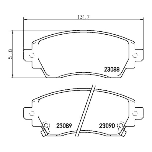 HELLA Bremsbelagsatz, Scheibenbremse 8DB 355 017-101