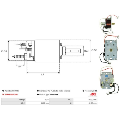 AS-PL Magnetschalter, Starter AS SS0032