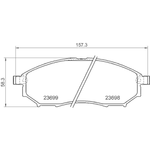 HELLA Bremsbelagsatz, Scheibenbremse 8DB 355 021-101