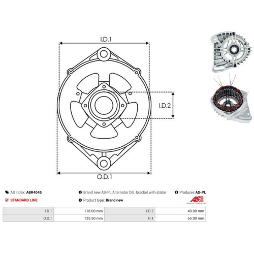 AS-PL Stator, Generator AS ABR4045