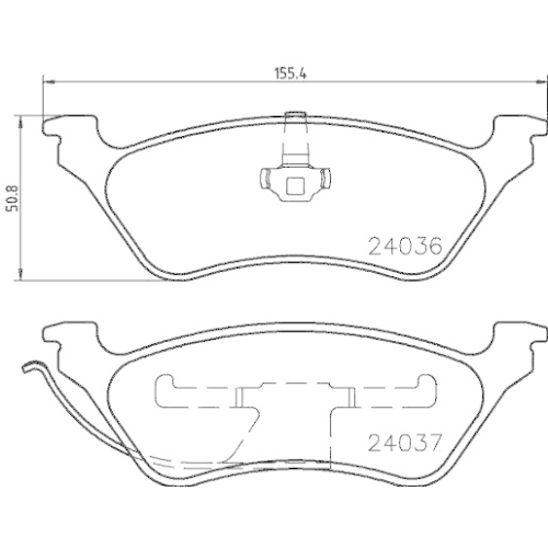 HELLA Bremsbelagsatz, Scheibenbremse 8DB 355 023-111