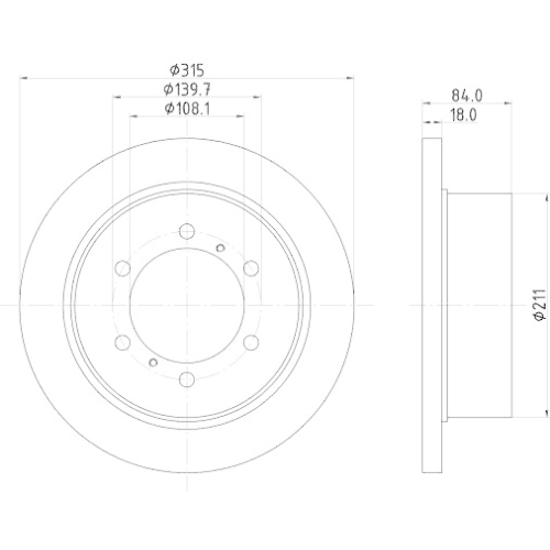 HELLA Bremsscheibe 8DD 355 106-221